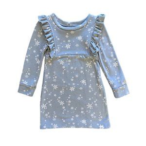 4T Snowflake Print Sweatshirt Dress - Lulu & Roo / Little Road Co.